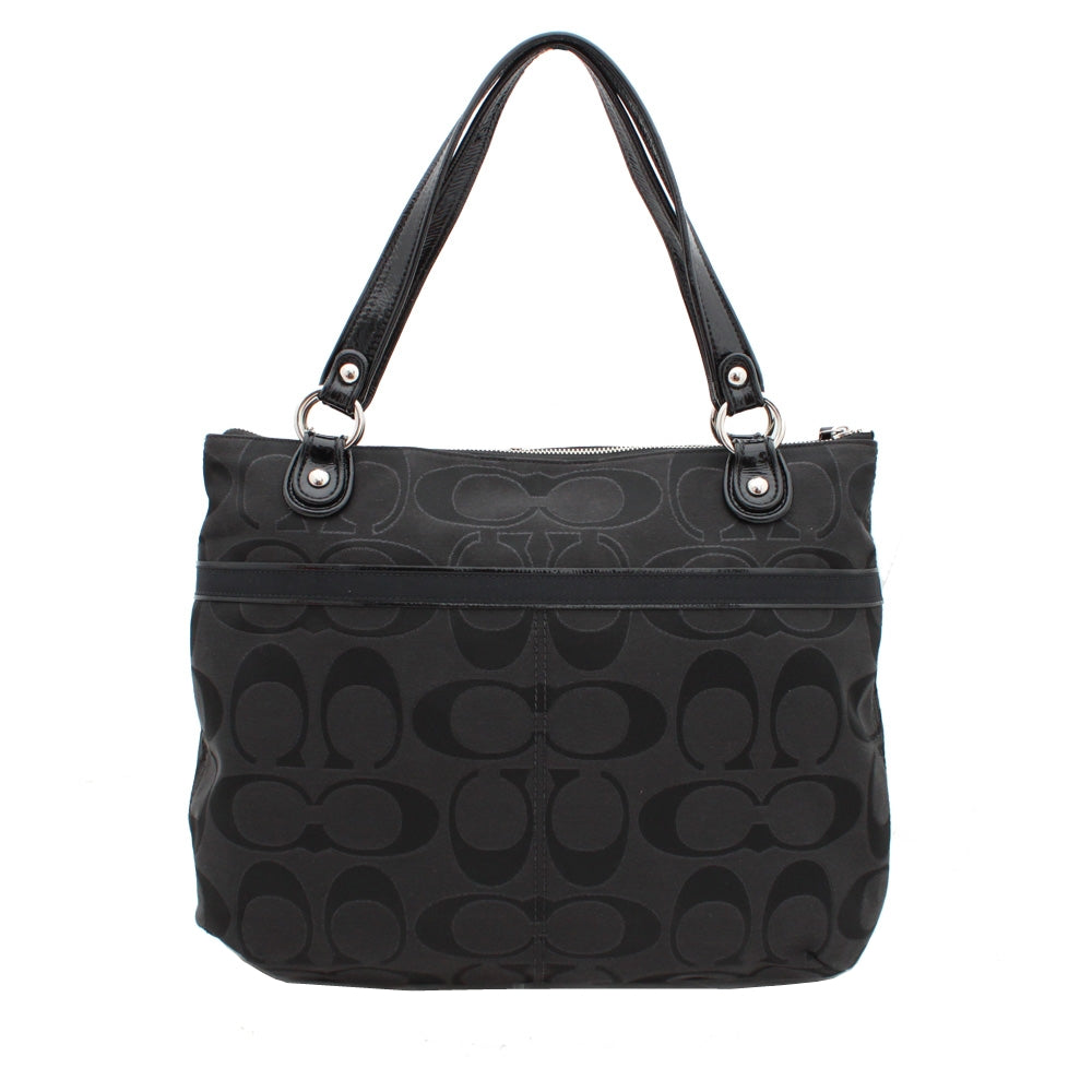 Coach Poppy Black llic Tote Bag y2k