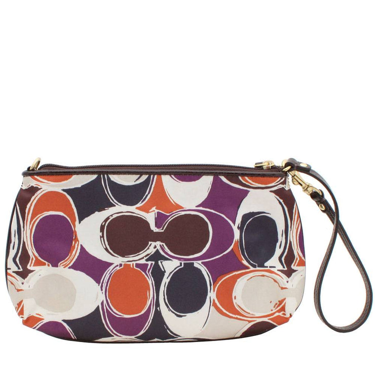 Coach Ashley Scarf Print Large Wristlet- Multi