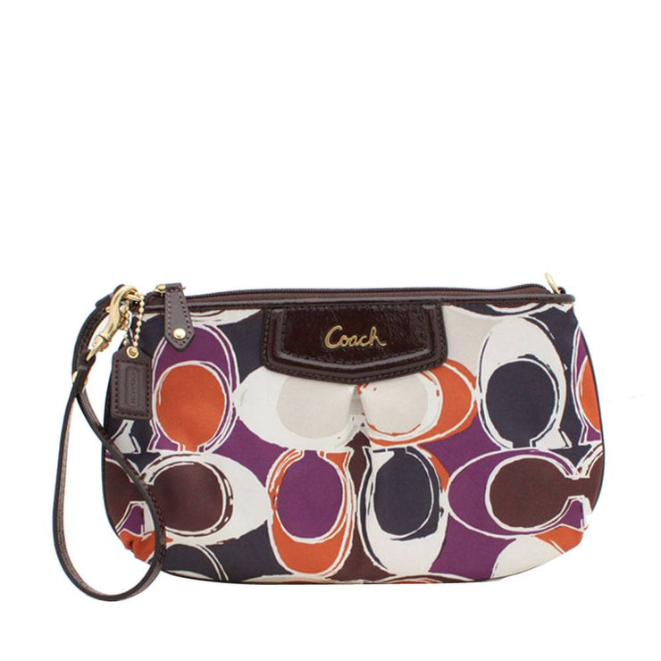 Coach Ashley Scarf Print Large Wristlet- Multi