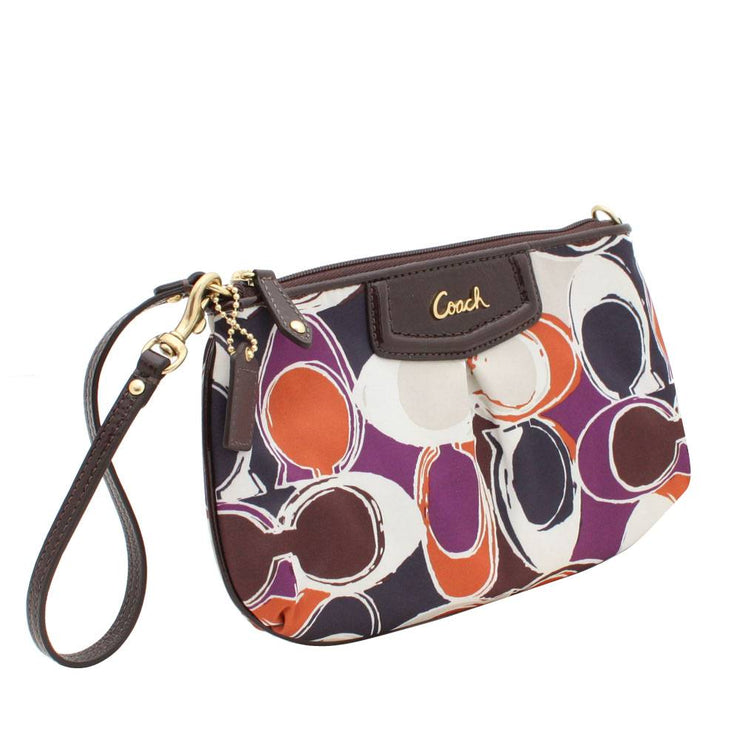 Coach Ashley Scarf Print Large Wristlet- Multi