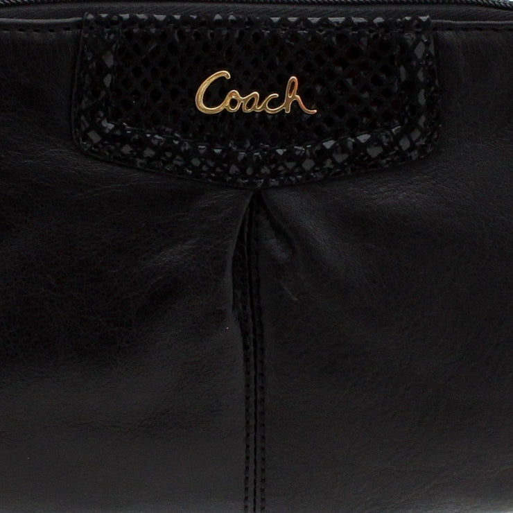 Coach Ashley Leather Large Wristlet- Black