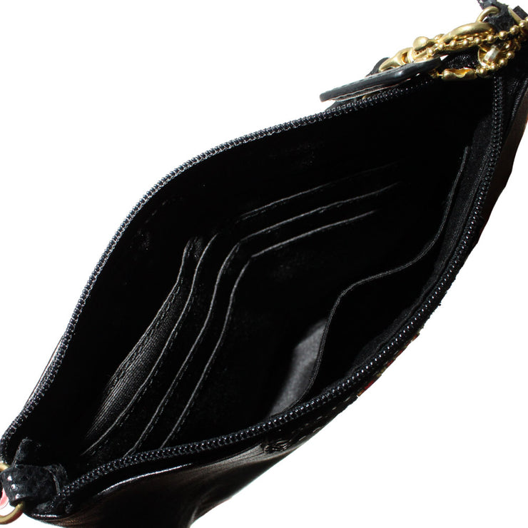 Coach Ashley Leather Large Wristlet- Black