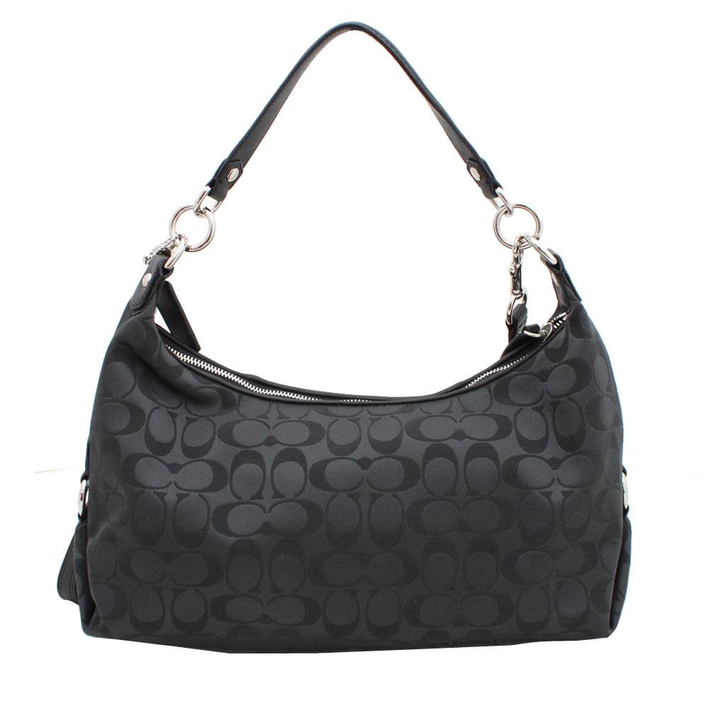 Coach Ashley Signature Convertible Hobo Bag- Black – PinkOrchard.com