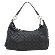 Coach Ashley Signature Convertible Hobo Bag- Black