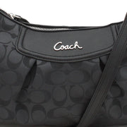 Coach Ashley Signature Convertible Hobo Bag- Black