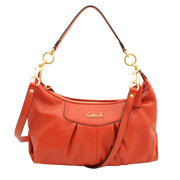 Coach Ashley Leather Convertible Hobo Bag- Vermillion