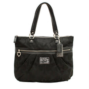 Coach Daisy Signature Shoulder Tote Bag- Black