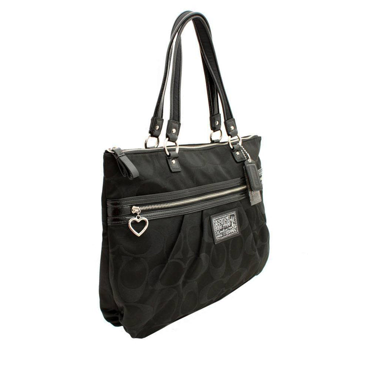 Coach Daisy Signature Shoulder Tote Bag- Black