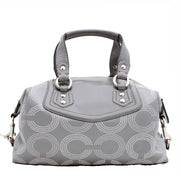 Coach Ashley Dotted Op Art Convertible Satchel Bag- Grey
