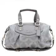 Coach Ashley Dotted Op Art Convertible Satchel Bag- Grey