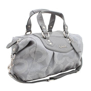 Coach Ashley Dotted Op Art Convertible Satchel Bag- Grey