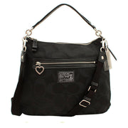 Coach Daisy Signature Convertible Hobo Bag- Black