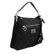 Coach Daisy Signature Convertible Hobo Bag- Black