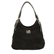 Coach Madison Gathered Signature Maggie Bag- Black