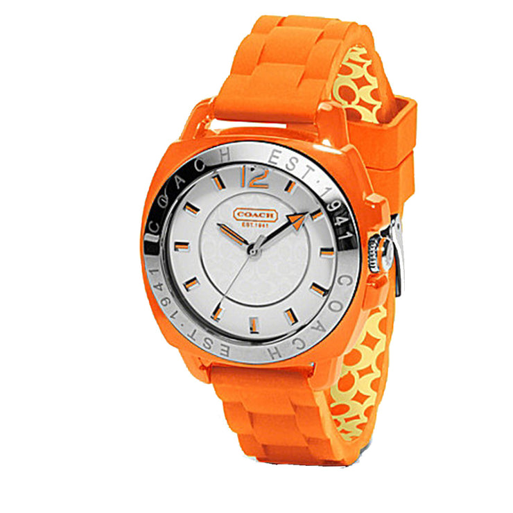 Coach Ladies' Orange Silicon Boyfriend Watch