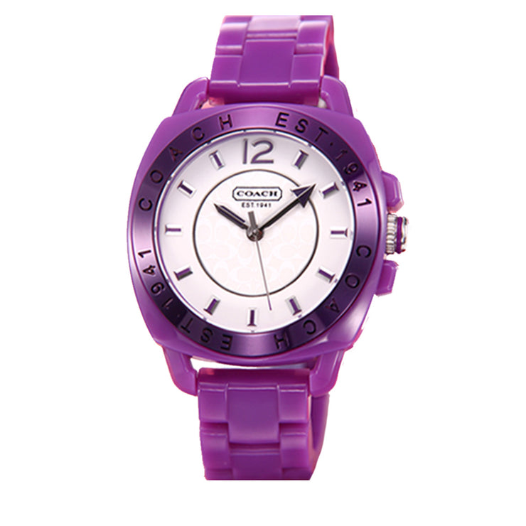 Coach Ladies' Purple Resin Boyfriend Watch