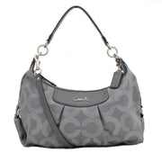 Coach Ashley Dotted Op Art Convertible Hobo Bag- Grey
