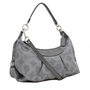 Coach Ashley Dotted Op Art Convertible Hobo Bag- Grey