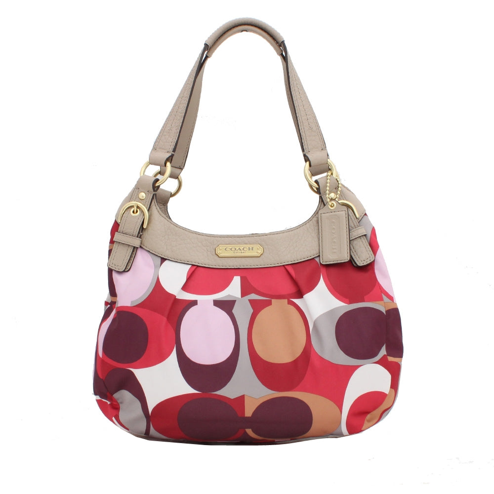 バッグ Coach Soho Scarf Print Shoulder Bag Pink Coach Soho Scarf Print Hobo Bag- Multicolour – PinkOrchard.com
