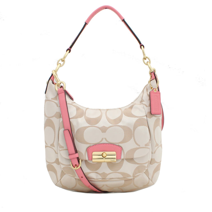 Coach Kristin Signature Hobo Bag- Khaki Rose