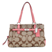 Coach Chelsea Signature Jayden East West Carryall Bag- Khaki Rose