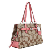 Coach Chelsea Signature Jayden East West Carryall Bag- Khaki Rose