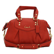 Coach Ashley Leather Satchel- Cherry