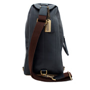 Coach Bag 70796 Bleecker Convertible Sling Pack in Colourblock Leather- Navy Black
