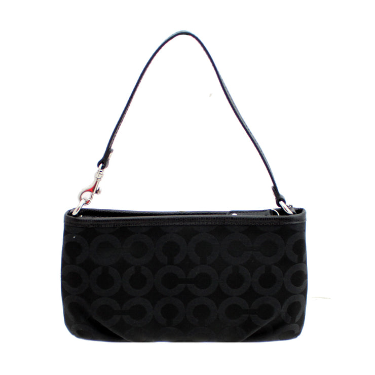 Coach Madison Op Art Sateen Convertible Bag-Wristlet- Black