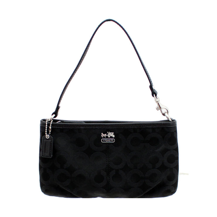 Coach Madison Op Art Sateen Convertible Bag-Wristlet- Black