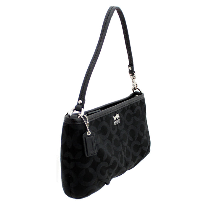 Coach Madison Op Art Sateen Convertible Bag-Wristlet- Black