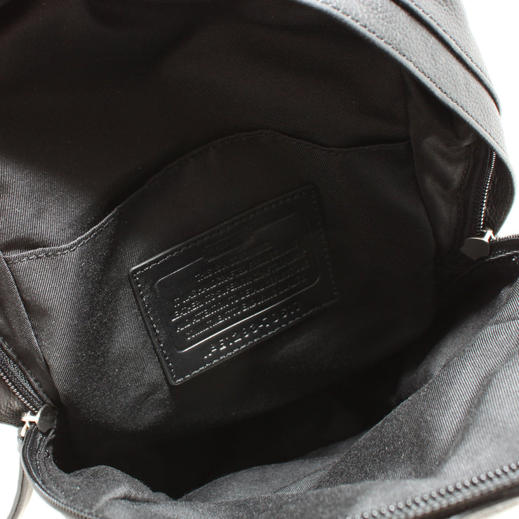 Coach Thompson Convertible Men's Leather Sling Pack Bag- Black