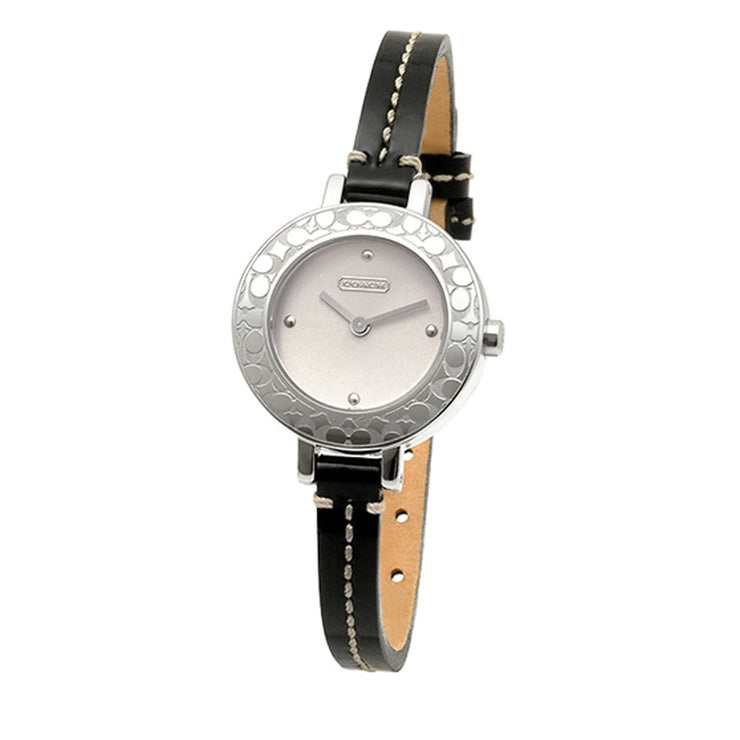 Coach Watch 14501190- Black Patent Leather Strap Ladies Watch