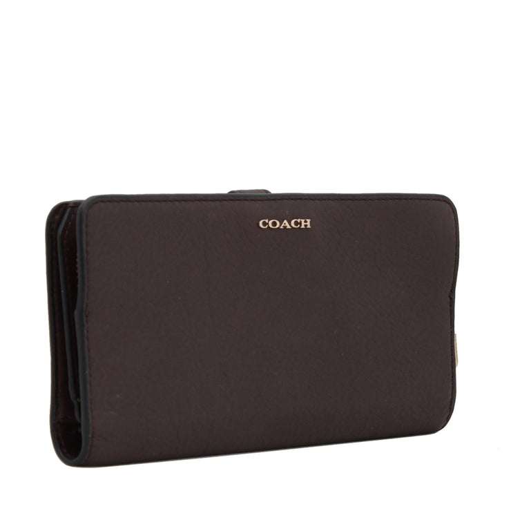 Coach 50233 Madison Skinny Leather Wallet- Midnight Oak