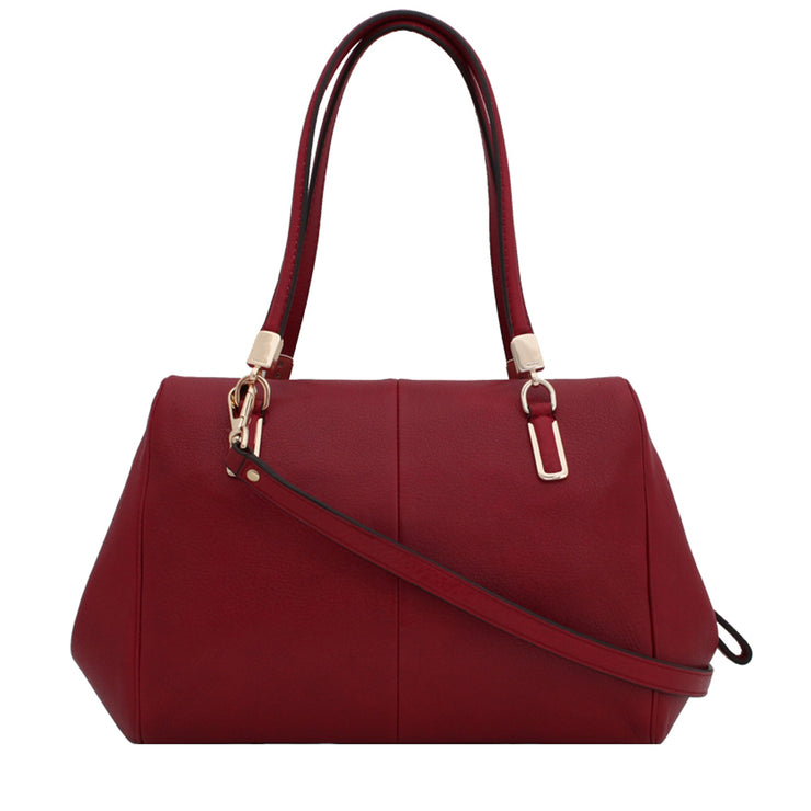 Coach Bag 25169 Madison Small Madeline East West Leather Satchel Bag- Scarlet