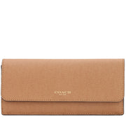 Coach 49350 Soft Wallet in Saffiano Leather- Toffee