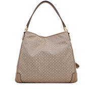 Coach Bag 27843 Madison Small Phoebe Shoulder Bag in Op Art Pearlescent Fabric- Khaki