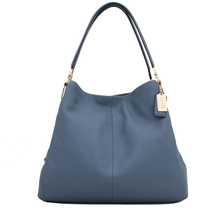 Coach Bag 26224 Madison Small Phoebe Shoulder Bag in Leather- Cornflower