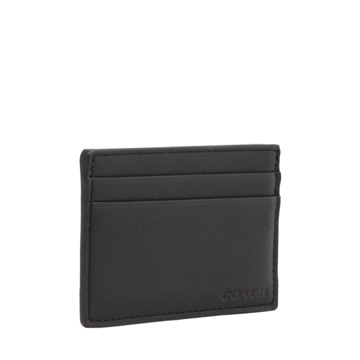 Coach 74381 Bleecker Legacy Money Clip Card Case in Leather- Black