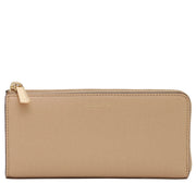 Coach 50923 Slim Zip Wallet in Saffiano Leather- Tan