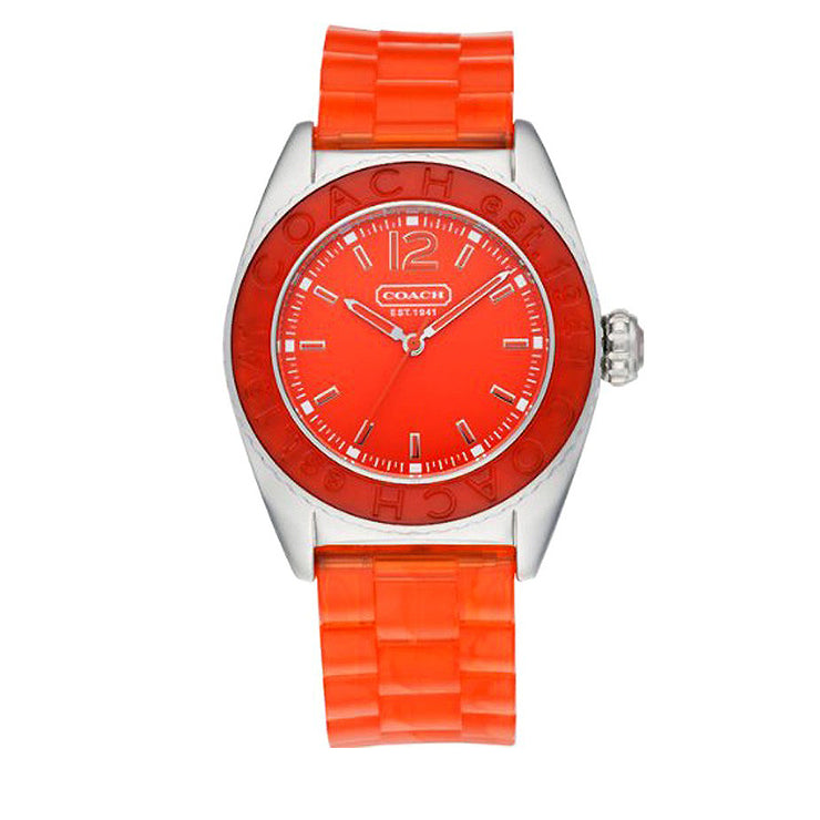 Coach Watch 14501421- Orange Silicon Jelly Strap Andee Boyfriend Ladies Watch