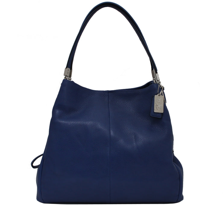 Coach Bag 26224 Madison Small Phoebe Shoulder Bag in Leather- Lacquer Blue