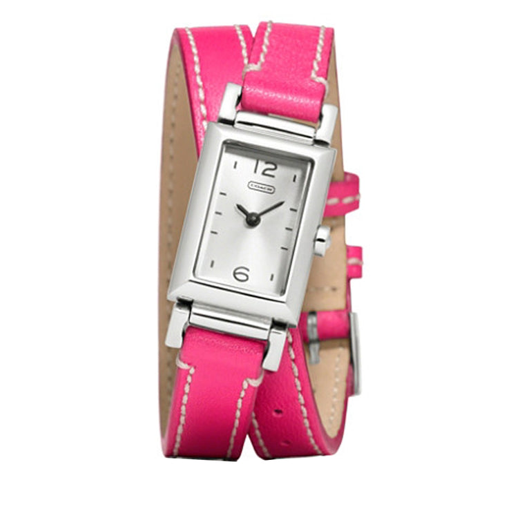 Coach Watch 14501597- Pink Leather Double Strap Ladies Watch