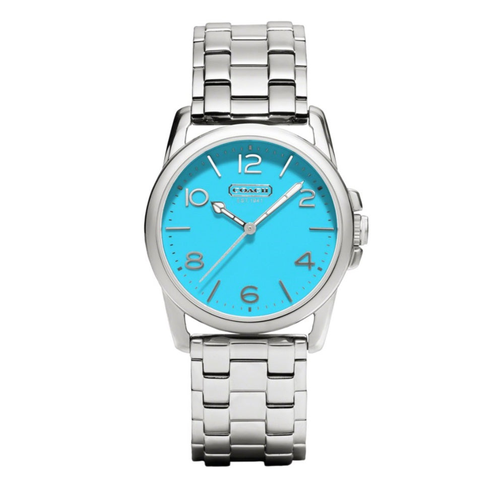 Coach Watch 14501867- Silver Stainless Steel Blue Round Dial  display picture 1