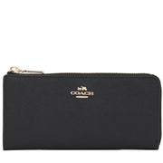 Coach 52333 Slim Zip Wallet in Embossed Textured Leather- Black