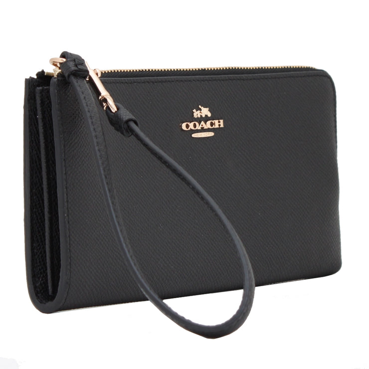 Coach 52549B Embossed Textured Leather Zippy Wallet- Saddle