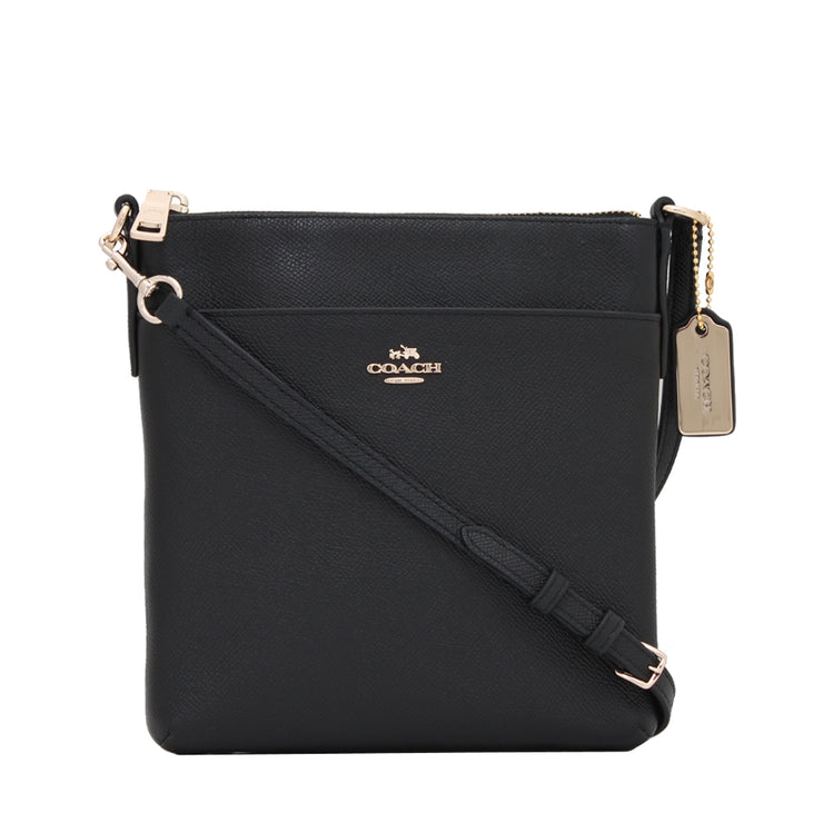 Coach Bag 52348 North South Swingpack in Embossed Textured Leather- Black