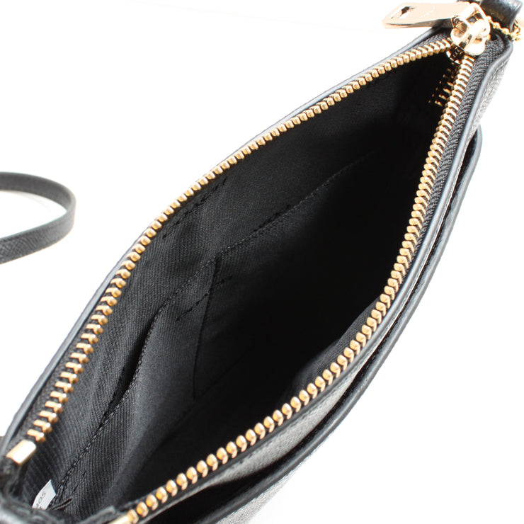 Coach Bag 52348 North South Swingpack in Embossed Textured Leather- Black