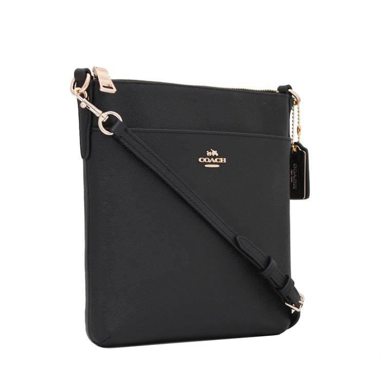 Coach Bag 52348 North South Swingpack in Embossed Textured Leather- Black