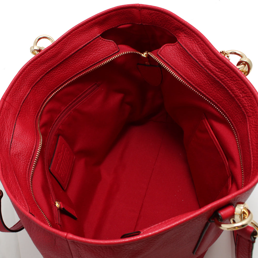 Coach tote red inside sales